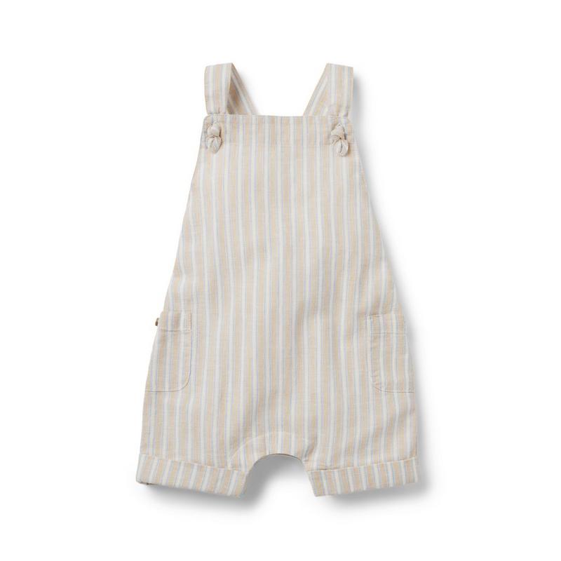 Baby Striped Linen-Cotton Overall - Janie And Jack